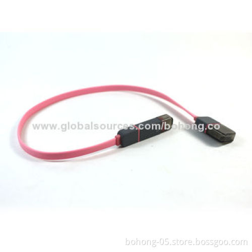 2-in-2 USB Short-line Cable, different colors available, 500 pieces MOQ each color